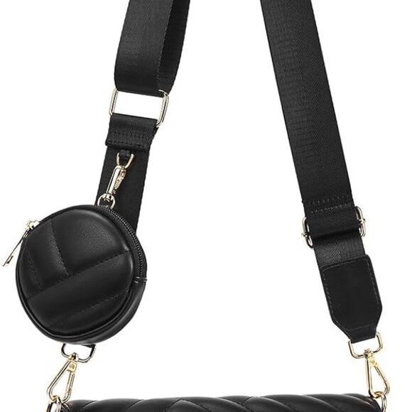 Handbags - Quilted Leather Crossbody Bag Women Small Wallet Phone Holder Gift